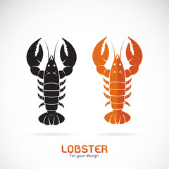 Poster - Vector of lobster design on white background. Sea Animal. Seafood. Easy editable layered vector illustration.