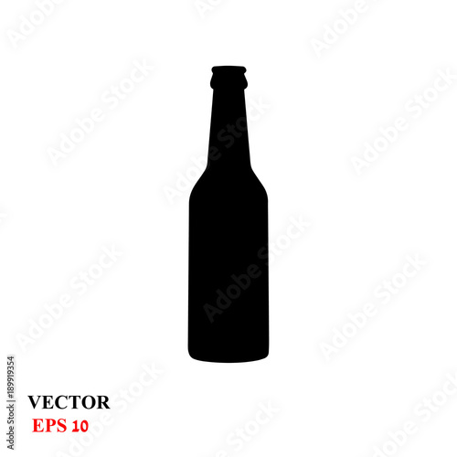 Fotografia beer glass bottle. vector illustration