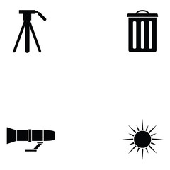 Wall Mural - Photographic Equipment icon set