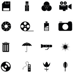 Wall Mural - Photographic Equipment icon set