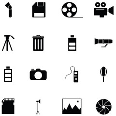 Wall Mural - Photographic Equipment icon set