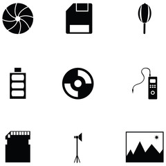 Wall Mural - Photographic Equipment icon set