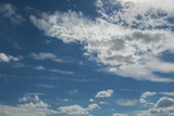 Fototapeta Niebo - Clouds on the blue sky, texture or background