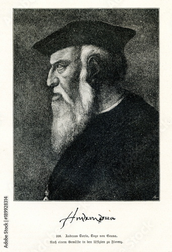 Fotografie, Obraz Andrea Doria, Italian condottiero and admiral of the Republic of Genoa (from Spa