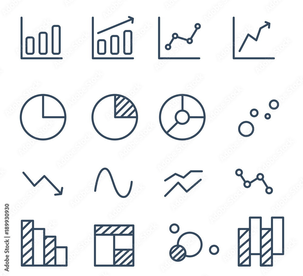 Simple set of diagram and graphs Stock Vector | Adobe Stock