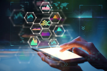 Aufkleber - network and future concept