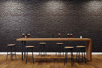 Poster - Creative black bar interior