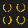 laurel wreath vector monocrome for logo element asset design