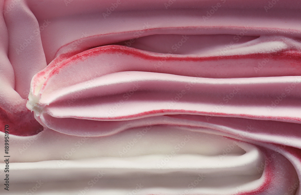 Tasty berry ice-cream, closeup