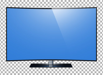 Leinwandbilder - Curved tv. 4k Ultra HD screen, led tv isolated transparancy background