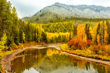 McDonald Creek, Glacier National Park, Montana, In Autumn