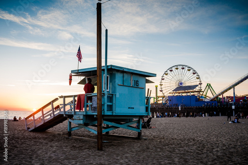 Plage De Santa Monica à Los Angeles Buy This Stock Photo