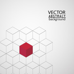 Vector illustration abstract geometry cube