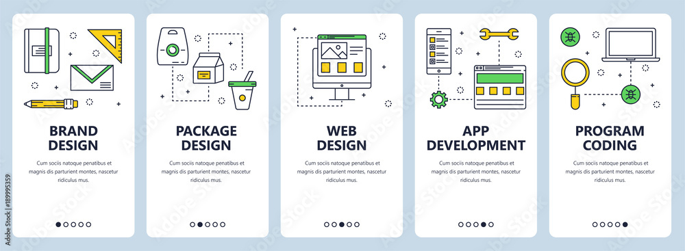 Vector modern thin line brand design concept web banners Stock Vector ...