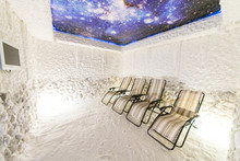 The salt room for treatment and recreation.
