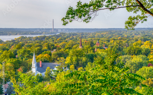 Cuadros en Lienzo Overhead View of Hudson, Wisconsin