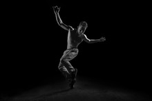 Silhouette Of Dancer In Dancing Concept