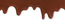 Melting Chocolate On White Background And Pattern