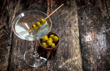 Sticker - Martini with olives.