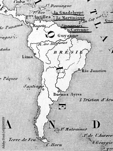 古い世界地図 南米大陸 Stock 写真 Adobe Stock