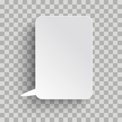 Wall Mural - white rectangle oblong speech bubble transparent