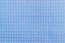 Background Of The Blue Waffle Towel Closeup