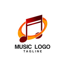 Canvas Print - Creative Music Logo Design Template