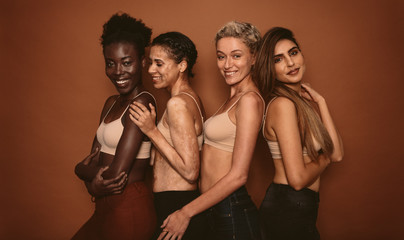 Wall Mural - female models with different skins