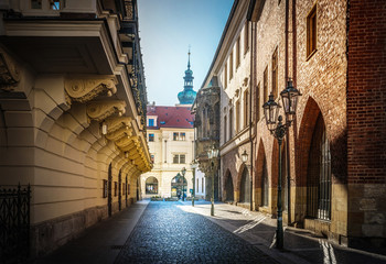 Wall Mural - View on  building of Charles University in Prague, Czech Republic.