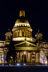 Wall Mural - Saint Isaac's Cathedral at night.