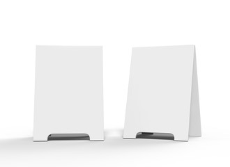 Wall Mural - crezon a-frame sandwich boards for design mock up and presantation. white blank 3d render illustrati