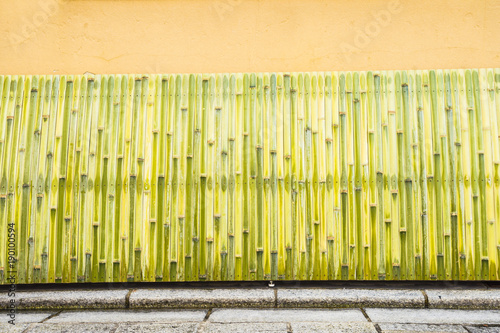 京都町屋 犬矢来が設置された壁面 Stock Photo Adobe Stock