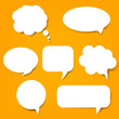 © iadams - Speech Bubble Set And Orange Background