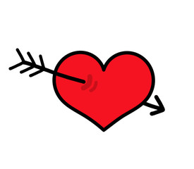 Wall Mural - Heart with arrow icon