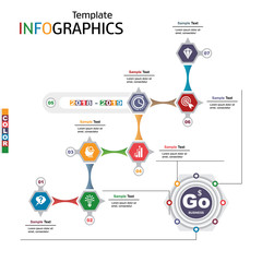 Wall Mural - infographics business template elements
