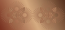 Brown Color Sun Background Vector Illustration