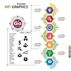 Wall Mural - infographics business template elements