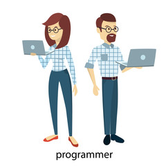 Aufkleber - Isolated programmers couple.