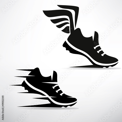 Cuadros en Lienzo sneaker stylized vector symbol set