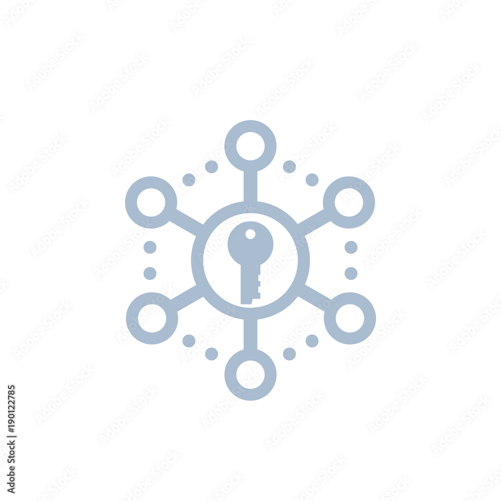 Encryption icon on white Stock Vector | Adobe Stock