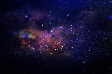 Wall Mural - Galaxy and nebula . Starry outer space background texture