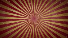 Freak Show / Sunray Vintage Paper Background. Seamless Loop, With Flashing Vignette And Sparkle / Star Particles. 1080p 60fps