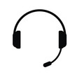 © MaskaRad - Headphones with a microphone, vector icon.
