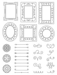 Wall Mural - Doodle Frames and Elements