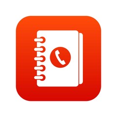 Poster - Address book icon digital red