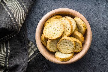 Wall Mural - Crusty bread bruschetta.