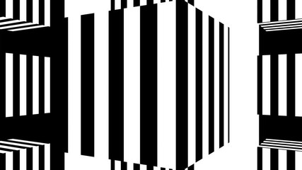 Poster - Abstract background with black and white stripes. Seamless loop