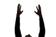 © alexey_m - Young man looking up with hope and request - silhouette