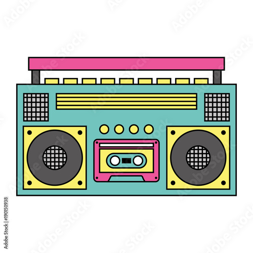 Fotografía retro stereo cassette player music recorder