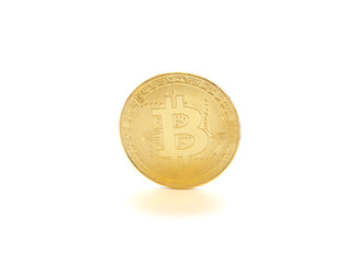 Bitcoin, the digital currenty - A gold coin that represents the electronic money